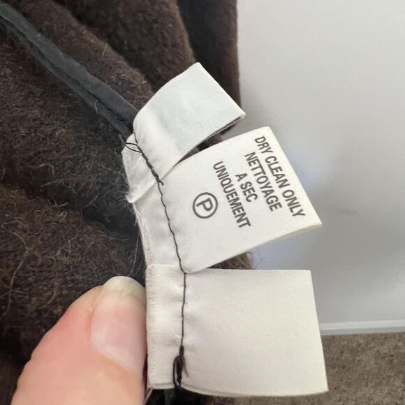 Nicole Farhi Coat Womens 6 Alpaca Wool Mohair Blend Double Breasted Made Italy - Picture 13 of 14